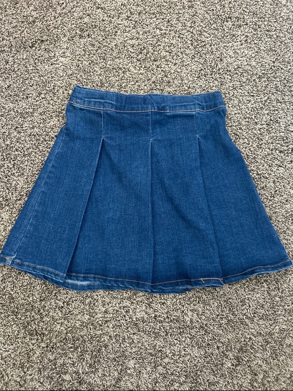 art class Dark Blue Denim Pleated Skater Skirt-Girls size 10-12